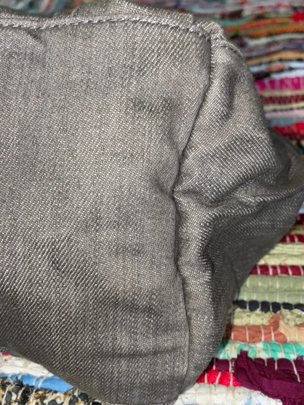 A/X Armani Exchange Gray Canvas Satchel Tote